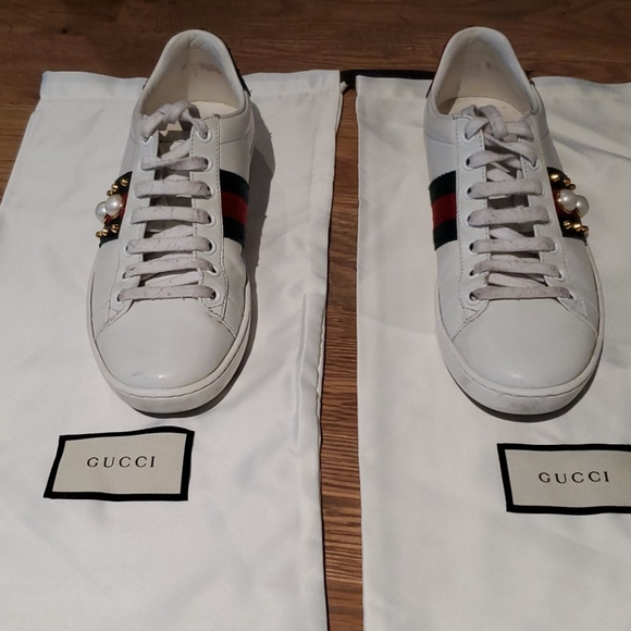 women's ace studded leather sneaker